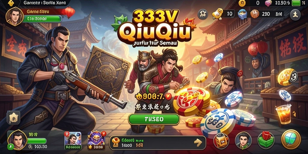 Screenshot gameplay QiuQiu yang dinamis dan seru.