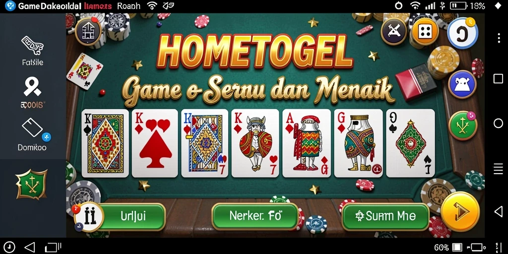 Gameplay seru dari HOMETOGEL yang menunjukkan aksi domino.