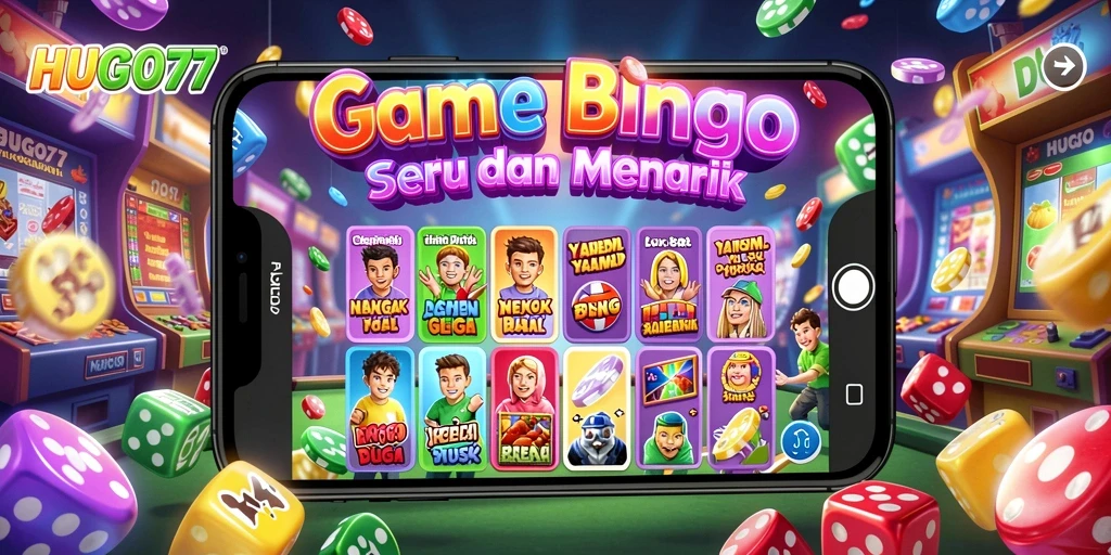 Screenshot HUGO77 menampilkan gameplay Bingo yang seru dan penuh tantangan.