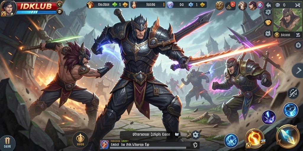 Tampilan gameplay menegangkan di arena pertarungan IDKLUB.