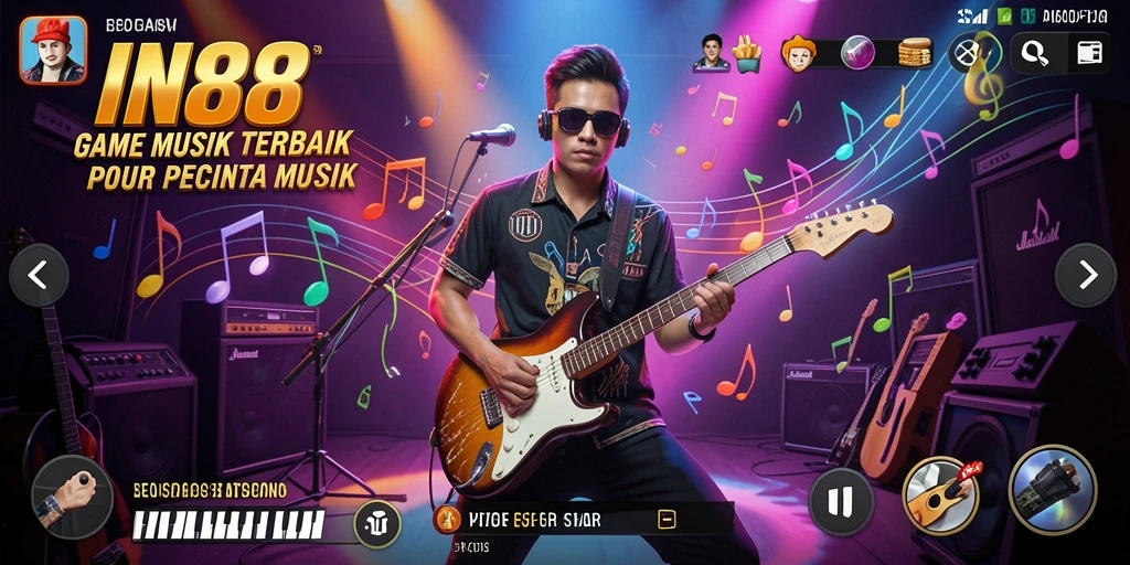 Tampilan gameplay IN88 yang menampilkan interaksi musik yang seru.