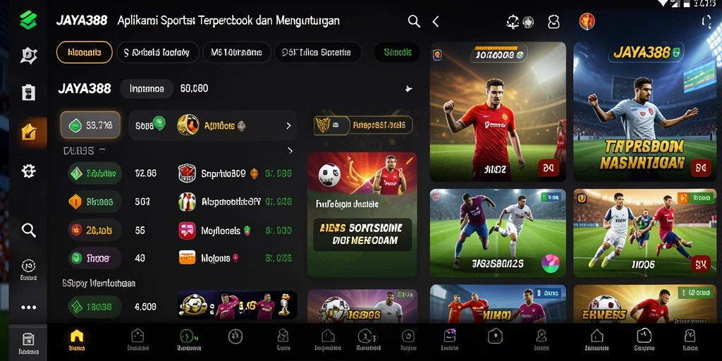 Tampilan gameplay taruhan olahraga di aplikasi JAYA388.