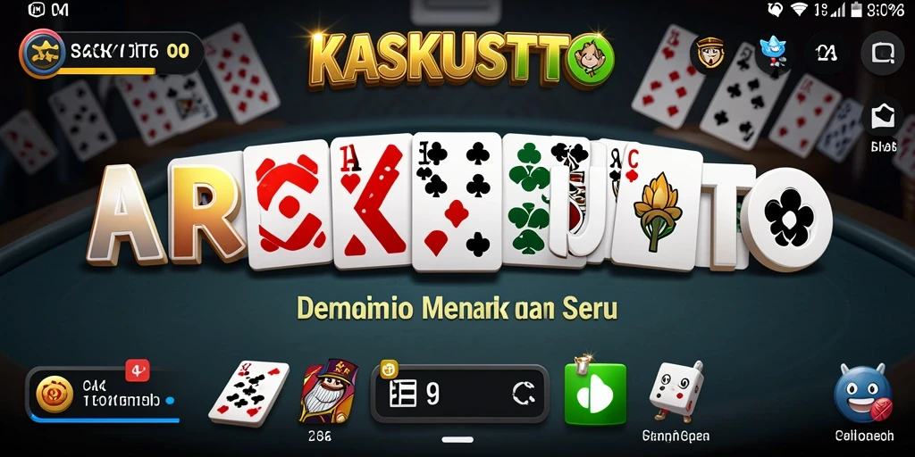 Screenshot gameplay KASKUSTOTO yang menampilkan pertarungan domino seru.