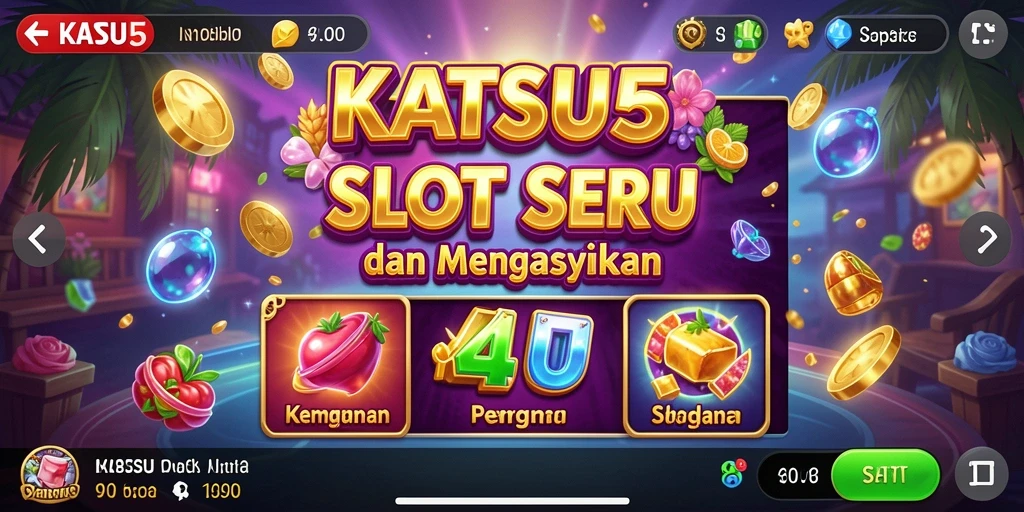 Tampilan gameplay KATSU5 yang mengasyikkan dan penuh warna.