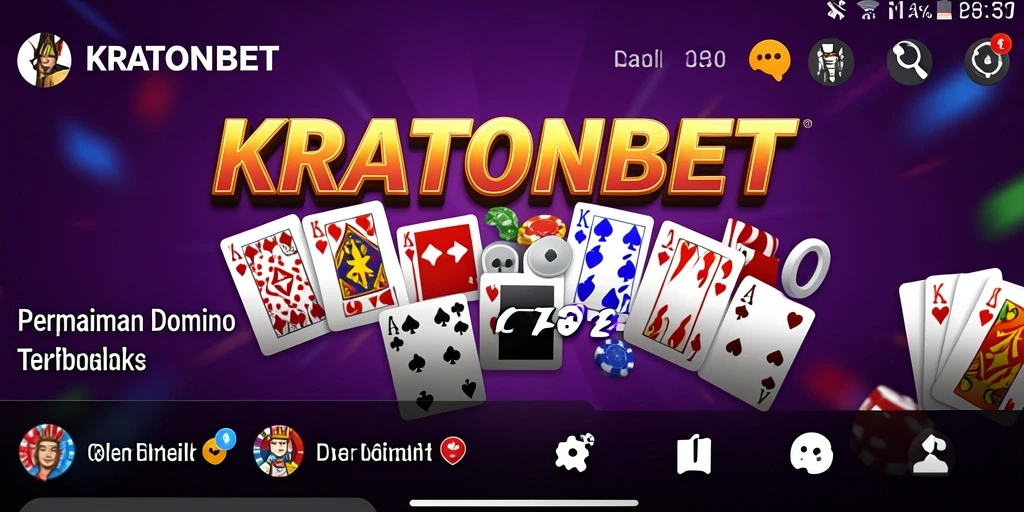 Tampilan menarik dari KRATONBET selama permainan domino.