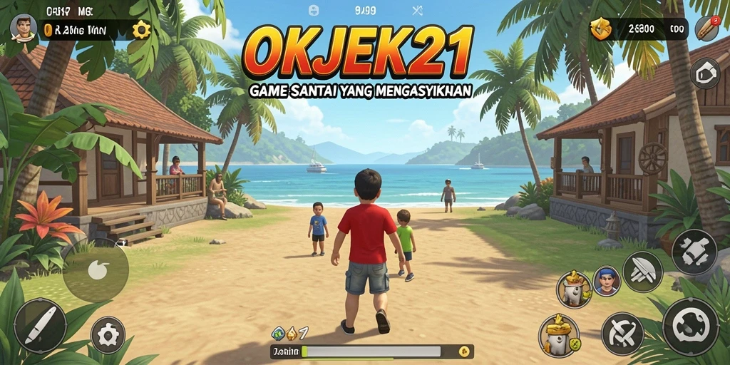 Screenshot gameplay OKJEK21 yang menampilkan serunya mengantar penumpang.