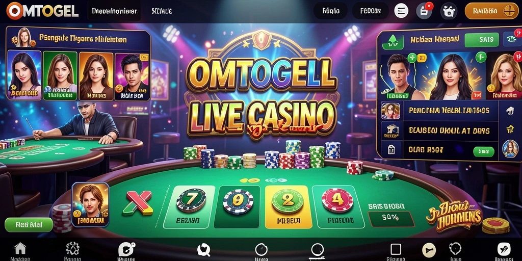 Screenshot gameplay Live Casino OMTOGEL yang menarik dan interaktif.