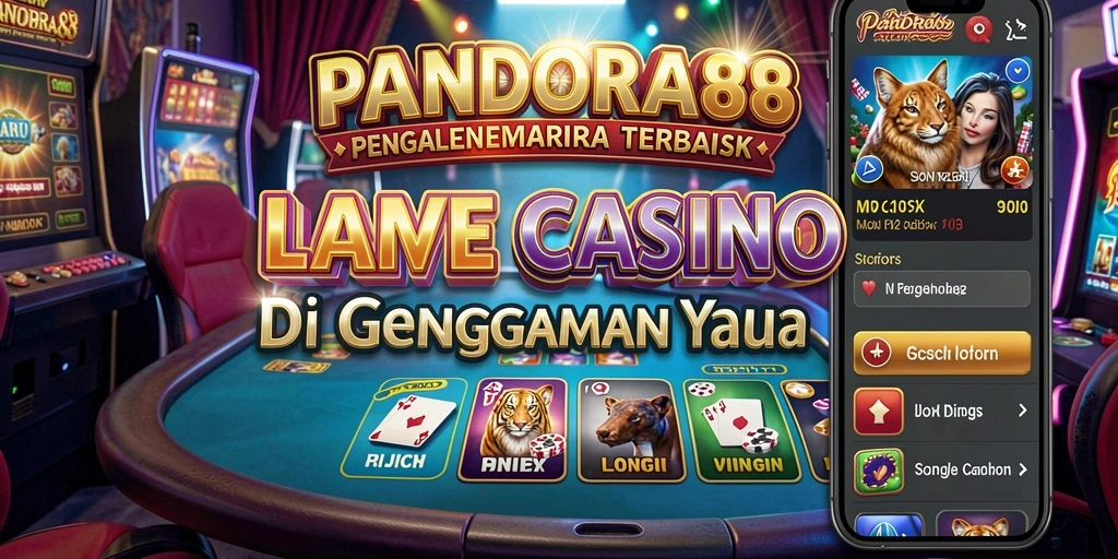 Screenshot gameplay PANDORA88 memperlihatkan dealer interaktif dalam permainan Live Casino.