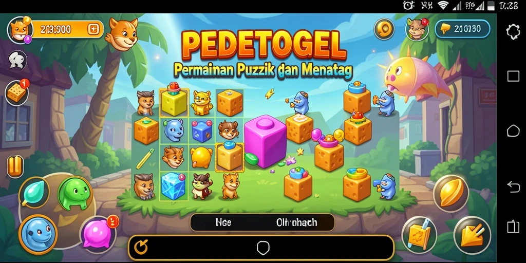 Tampilan gameplay PEDETOGEL yang menantang dan seru.