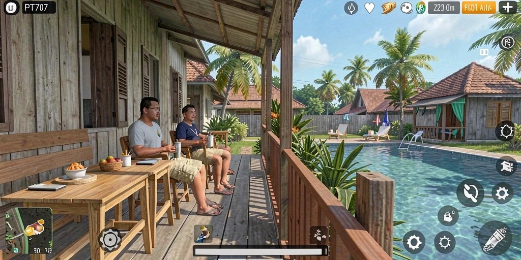 Tangkapan layar PT707 menampilkan gameplay interaktif dan menarik.