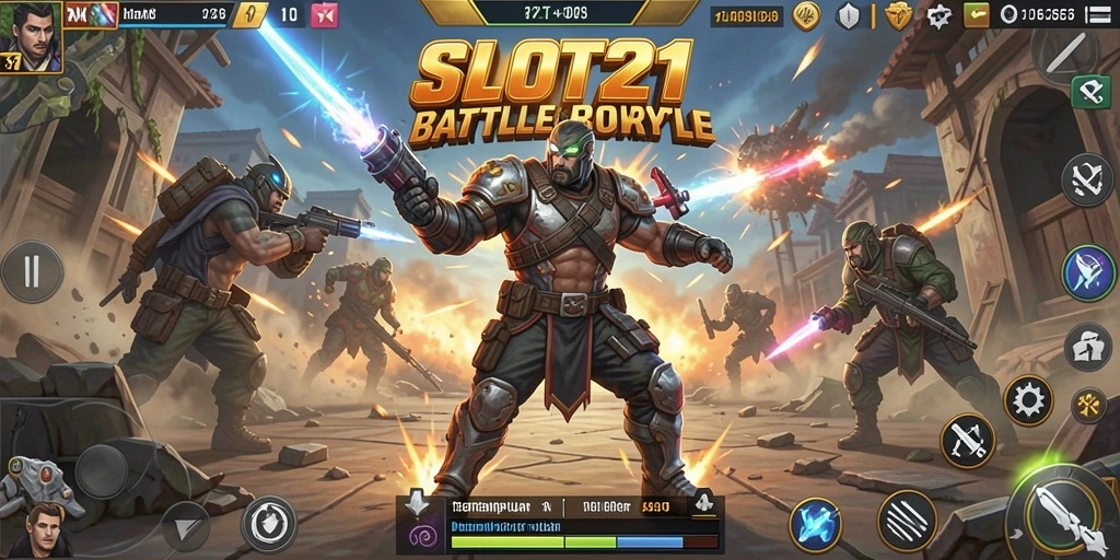 Gameplay SLOT21 yang mendebarkan di arena Battle Royale.