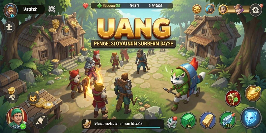 Tampilan gameplay menarik dari <strong>UANG</strong> dengan berbagai strategi pengelolaan sumber daya.