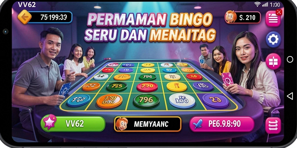Tampilan gameplay Bingo yang menarik di VV62.