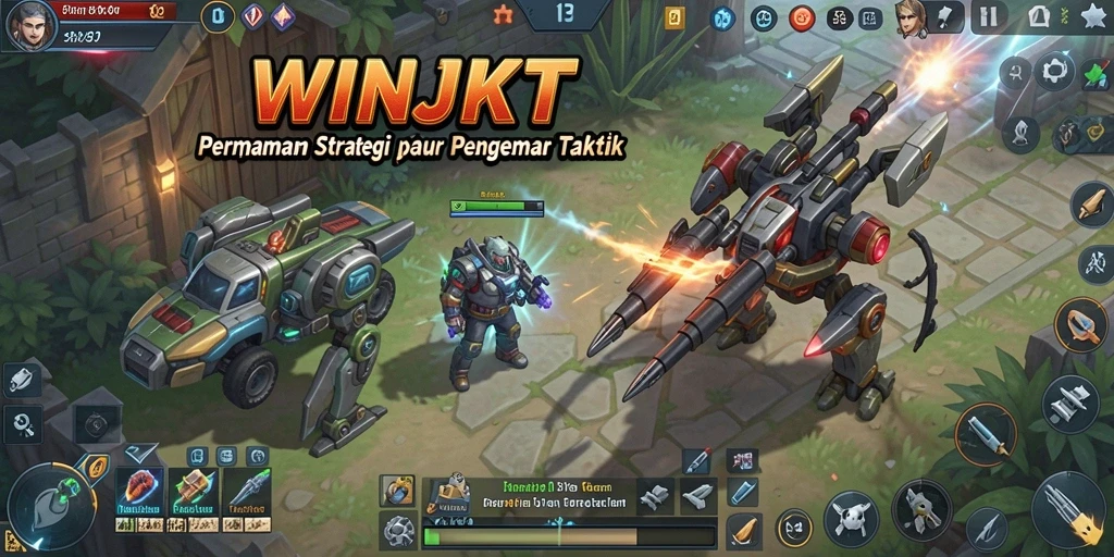 Tangkapan layar gameplay WINJKT yang menunjukkan elemen strategi yang mendebarkan.